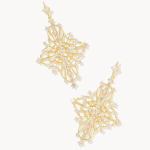 NEW IN BOX! Kendra Scott Earrings Rosalie Gold Statement Earrings